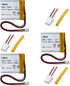 (3 Pack) 503035 Battery, 503035 Lipo Battery Compatible for Multiple Devices with PH 2.54 JST Connector