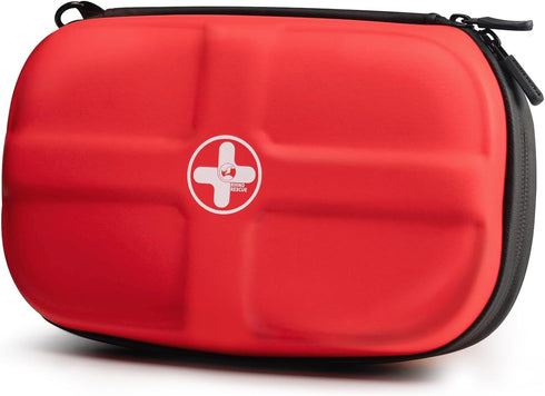 RHINO RESCUE First Aid Kit - Waterproof Portable Emergency Medical Kit for Travel, Home, Car, Camping (Red)