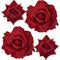 Rose Hair Clip Flower Hairpin Brooch Floral Clips, 4 Pcs Fabric Rose Flowers for Women Girl Wedding Party