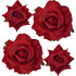 Rose Hair Clip Flower Hairpin Brooch Floral Clips, 4 Pcs Fabric Rose Flowers for Women Girl Wedding Party