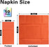 Dark Orange Napkins (50 Pack) - Disposable Linen-Feel Dinner Napkins with Built-in Flatware Pocket for Parties