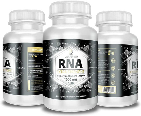 ACTIF RNA Extra Strength 1000 Mg Supplement, Memory and Immune Support, 60 Capsules