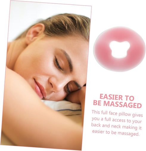 Round Silicone Face Down Massage Pillow for Spa - Comfort Cushion for Head and Neck