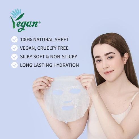 Hydrating Soothing Sheet Masks Gift Set for Skincare, Korean Vegan Sheet Mask for Dry, Sensitive Skin, Calming,