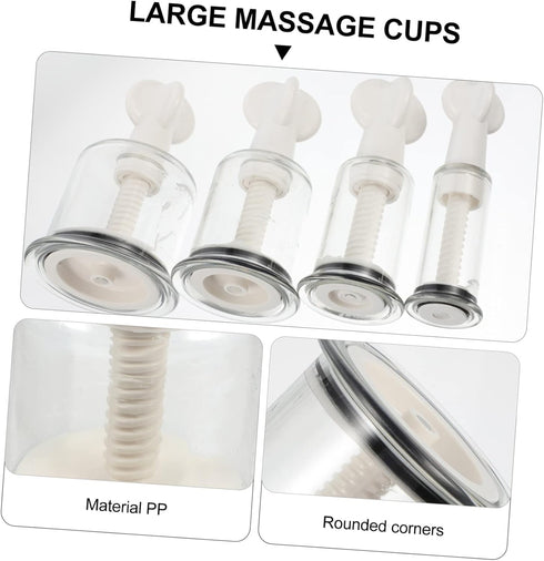 Ipetboom 8Pcs Vacuum Cupping Therapy Physical Therapy Cups for Back Shoulder and Strong Adsorption Convenient Design