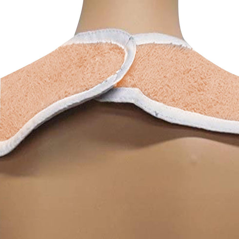 Nobles Health Care Products Pack 6 of Terry Adult Bib with hook and loop Closure (Peach)