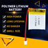 3.7V 500mAh 503035 Lipo Battery Pack with PH 2.0mm JST Connector, Rechargeable Lithium Polymer Ion Battery