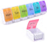 LEMBOL Detachable Pill Organizer,Weekly Pill Box 1 Time a Day,Large Daily Pill Case