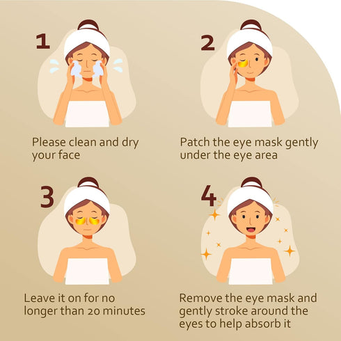 Under Eye Patches (30 Pairs), 24K Gold Under Eye Mask for Puffy Eyes, Dark Circles, and Wrinkles with Collagen