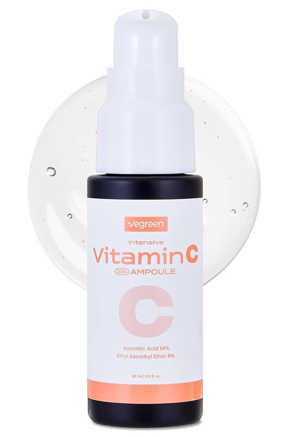 VEGREEN Intensive Waterless Pure Vitamin C Face Serum Ampoule | Korean Skin Care, Age-Defying & Brightening Serum