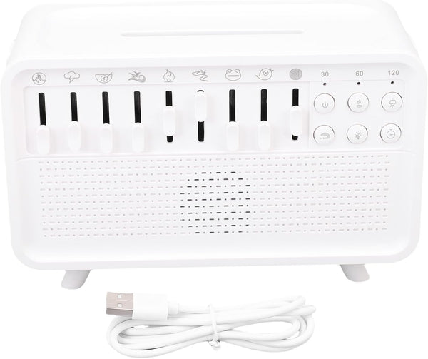 Naroote White Noise Machine Humidifier Diffuser with Bluetooth Speaker Night Light 150ml for