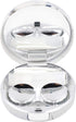 Honbay Fashion Marble Contact Lens Case - Portable Kit with Mirror (Round) (Silver)
