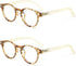 OCCI CHIARI Lightweight Designer Acetate Frame, Stylish Reading Glasses for Women, Yellow, 3.0