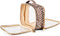 Clear Leopard Travel Makeup Bag, Transparent Cosmetic Pouch with Handle, Portable Toiletry Organizer (Nylon and PVC)