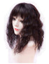 Water Wavy Hair Forehead Piece Clip, Middle Part Topper with Choppy Fringe, Thin, 45cm, Dark Brown