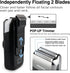 PRITECH 2 in 1 Electric Shaver for Men, Foil and Bald Shavers with Rechargeable 3 Adjustable Speeds (Black Silver)