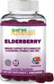 Vegan Black Sambucus Elderberry Gummies | Non-GMO | 60 Gummies for Immune Support and Antioxidant Flavonoids