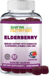 Vegan Black Sambucus Elderberry Gummies | Non-GMO | 60 Gummies for Immune Support and Antioxidant Flavonoids