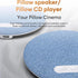 RAINPOT (1PC) Bone Conduction Pillow Speaker - Ultrathin Sleep Sound Machine with Soft Fabric Cover, Portable White