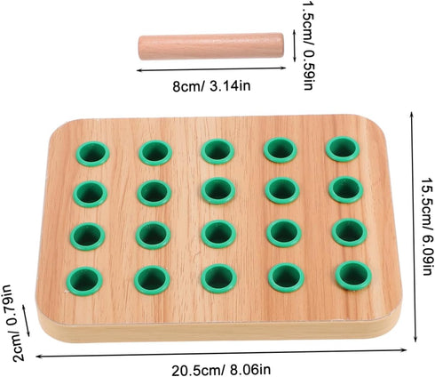 Wooden Finger Coordination Pegboard for Hand Training Enhance Fine Motor Skills Improve Hand Strength and Boost