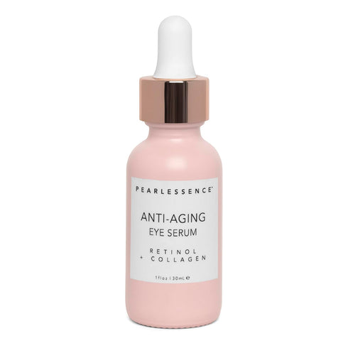 Pearlesssence Anti-Aging Eye Serum, Retinol + Collagen for Reducing Fine Lines & Wrinkles, Lightweight Formula