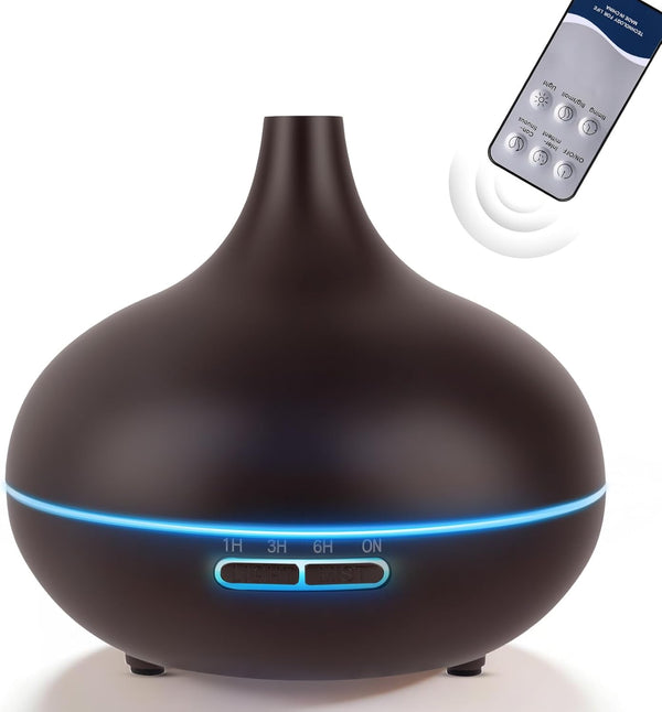 ZEBIAO Rechargeable Diffuser for Essential Oils Large Room, 450ml Battery Operated Diffuser with