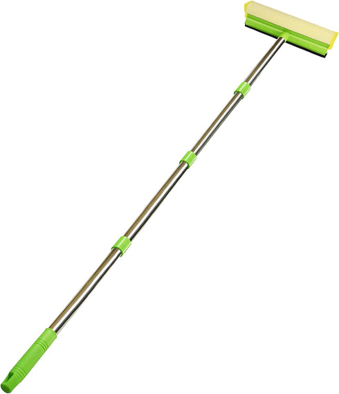 ITTAHO 2 in 1 Squeegee for Window Cleaning - 58'' Long Handle Window Washing Kit for Shower, Windshield, and Glass