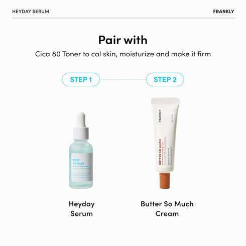Frankly Heyday Serum - Deep Moisture & Radiance Boost with Panthenol & Hyaluronic Acid, 1.01 fl. oz