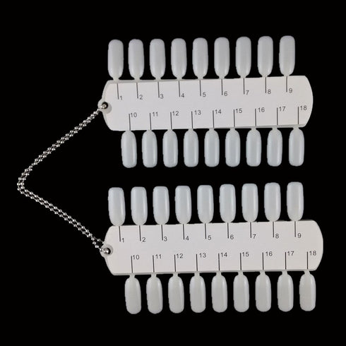 yueton Pack of 2 Sets 36 Tips Per Unit Double Layer Nail Color Display Card for Nail Art Practice Design Training