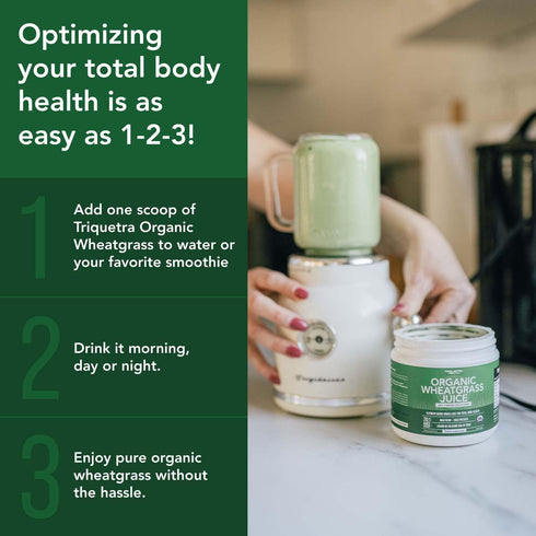 Organic Wheatgrass Juice Powder - Raw BioActive Form, Cold-Pressed, 20:1 Concentrate Juice Extract, Unflavored (5.3 oz)