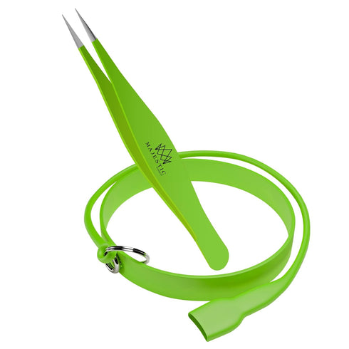 Majestic Bombay Point Tweezer for Women and Men – Precision Tweezers for Splinter, Ticks, Facial Hair Removal