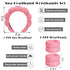 Spa Headbands for Washing Face Wristband Set Sponge Makeup Skincare Headband Wrist Towels Bubble Soft Terry Towel Cloth Hairband for Women Puffy Headwear Non Slip Thick Thin Hair Headwear (Rose red)