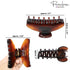 Parcelona French Basic Medium 3 1/2" Celluloid Claw Clips, Durable Styling Hair Accessories (Shell and Clear)