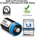 CR123A 3V Lithium Battery, 4 Pack 1600mAh with 10-Year Shelf Life for Flashlight Alarm System