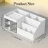 Makeup Organizer - Cosmetic Desk Storage Box with Drawers for Brushes, Lotions, Lipstick, Perfume, Bathroom Counter