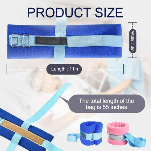 QNZKIOXV 4 Patient Restraints Limb Holders PCS, Hospital Bed Restraints for Elderly, Quick Release for Wrists, Ankles