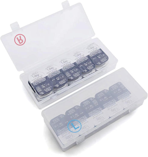 LYKKEKOI 2 Pack Contact Lens Organizer Case,Each Hold 20 PCS, Total Hold 40