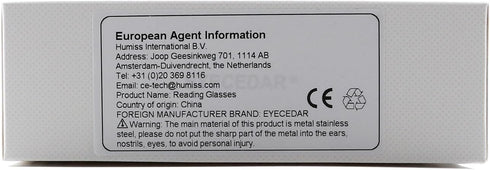 EYECEDAR 5-Pack Reading Glasses for Men, Rectangular Style with Metal Spring Hinges, 1.50