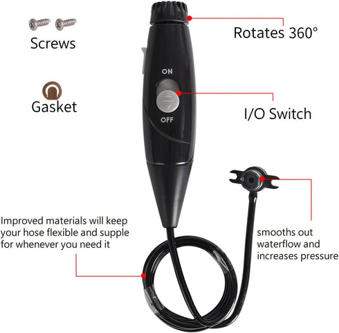 Replacement Parts for other waterflosser water flosser Wand Handle Head Aquarius WP-660 WP-662 WP-670 WP-672 WP-665 WP-667 WP-663 WP-668 Oral Irrigator (WP662 Handle Black)