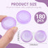 Phyyixs 180 Pack 6 (180) Contact Lens Cases Bulk, Transparent Cute Contact Lens Case for Home & Travel, Color
