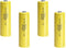 PKCELL 4 Pack AA 1.2V 300mAh NICD Rechargeable Button Top Battery for Solar