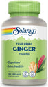 Solaray Ginger Root 1100mg | Healthy Digestion, Joints and Motion & Stomach Discomfort Support | Whole Root | Non-GMO & Vegan | 180 VegCaps