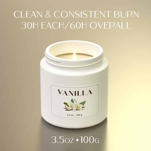 Set, Set, 7 oz) NORVENCE Vanilla Candle, Scented Candles Gift Stress Relief Candles for Home, Premium Soy Candle