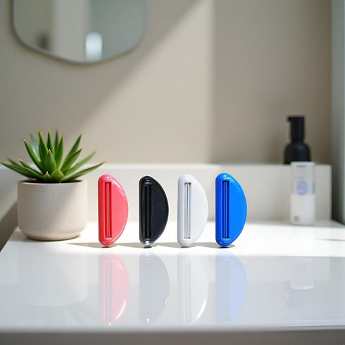 WLngtv 4 Pcs Multicolour Toothpaste Squeezer,Plastic Toothpaste Tube Squeezer Dispenser,Toothpaste Clips for Saving