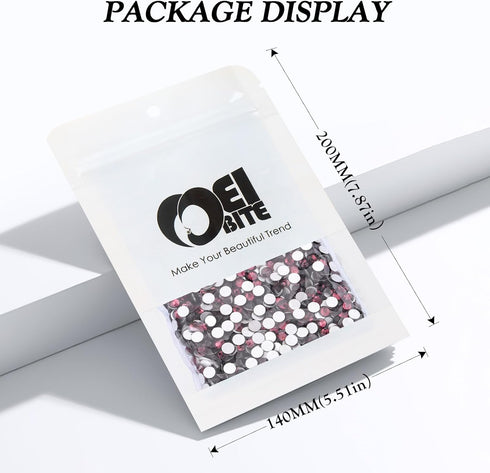 Purple Flatback Rhinestones, Glass Rhinestones for Nail Art and Craft, Loose Crystal Gemstones (SS20, 2880pcs,