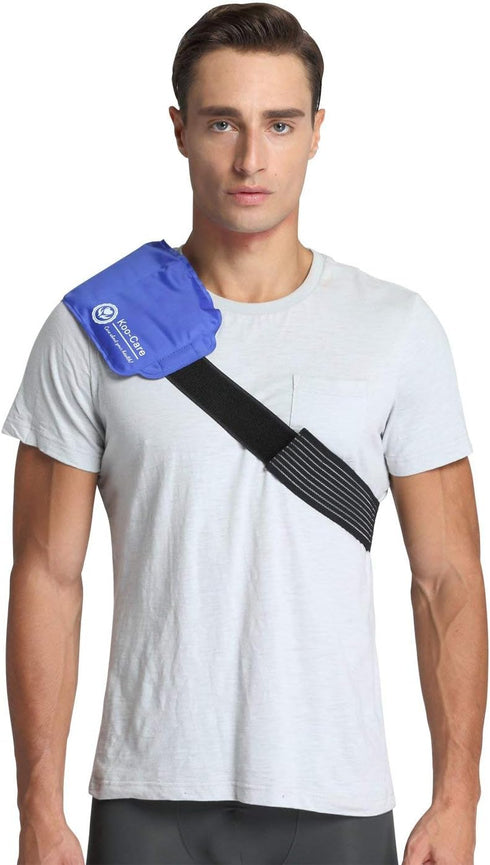 Koo-Care Large Ice Pack Gel Hot Cold Therapy Pack - Wraps Around Shoulder, Waist, Lower Back, 13.2" x 5.9"
