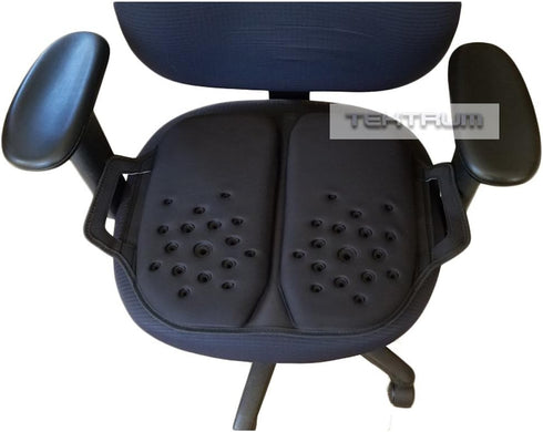 Tailbone, (GS1203-BLK) Tektrum Foldable Orthopedic Cool Gel Seat Cushion with Handle for Home, Office, Car, Chairs