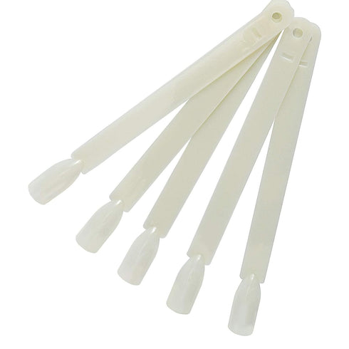 ZOENHOU 150 Nail Swatches - Plastic Nail Art Sample Sticks with Ring for Professional Use and Home DIY Art Supplies
