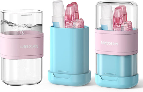 Toothbrush Travel Case Kit,Portable Folding Tooth Brush Holder and Toothpaste Cover Container