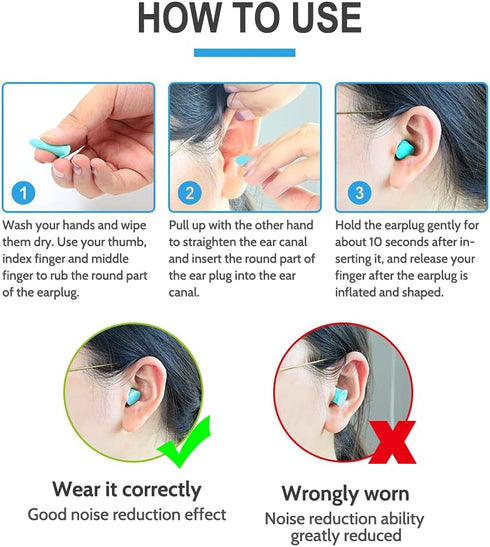 LYSIAN Slim Fit Foam Ear Plugs for Sleeping, 100 Pairs, 35dB SNR Noise Reduction Disposable for Sleep, Snoring, Work